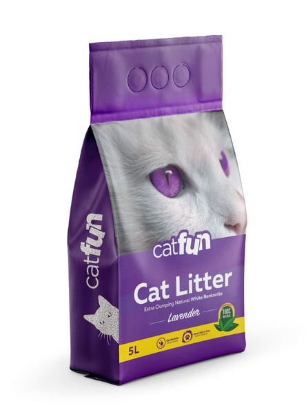 Catfun наповнювач бентонітовий 5 л (з ароматом лаванди)