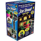 Лазерний зоряний проєктор star shower laser light для дому та вулиці, фото 2
