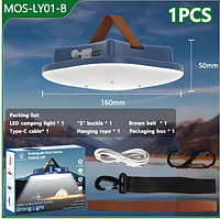 Портативний кемпінговий LED ліхтар на літієвому акумуляторі 15600мАг 80Вт MOS-LY01