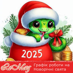 Графік роботи на Новорічні святкові дні 2024-2025