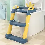 Дитяче сидіння для унітаза Safety Kids Childr Toilet Trainer зі сходами та ручками, фото 9