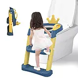 Дитяче сидіння для унітаза Safety Kids Childr Toilet Trainer зі сходами та ручками, фото 8