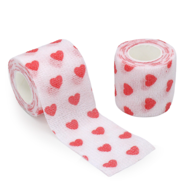 Бандажний бинт білий серце, фото 1