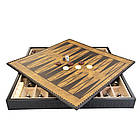 Шахи та шашки 3в1 ITALFAMA з ящиком для зберігання, фото 2