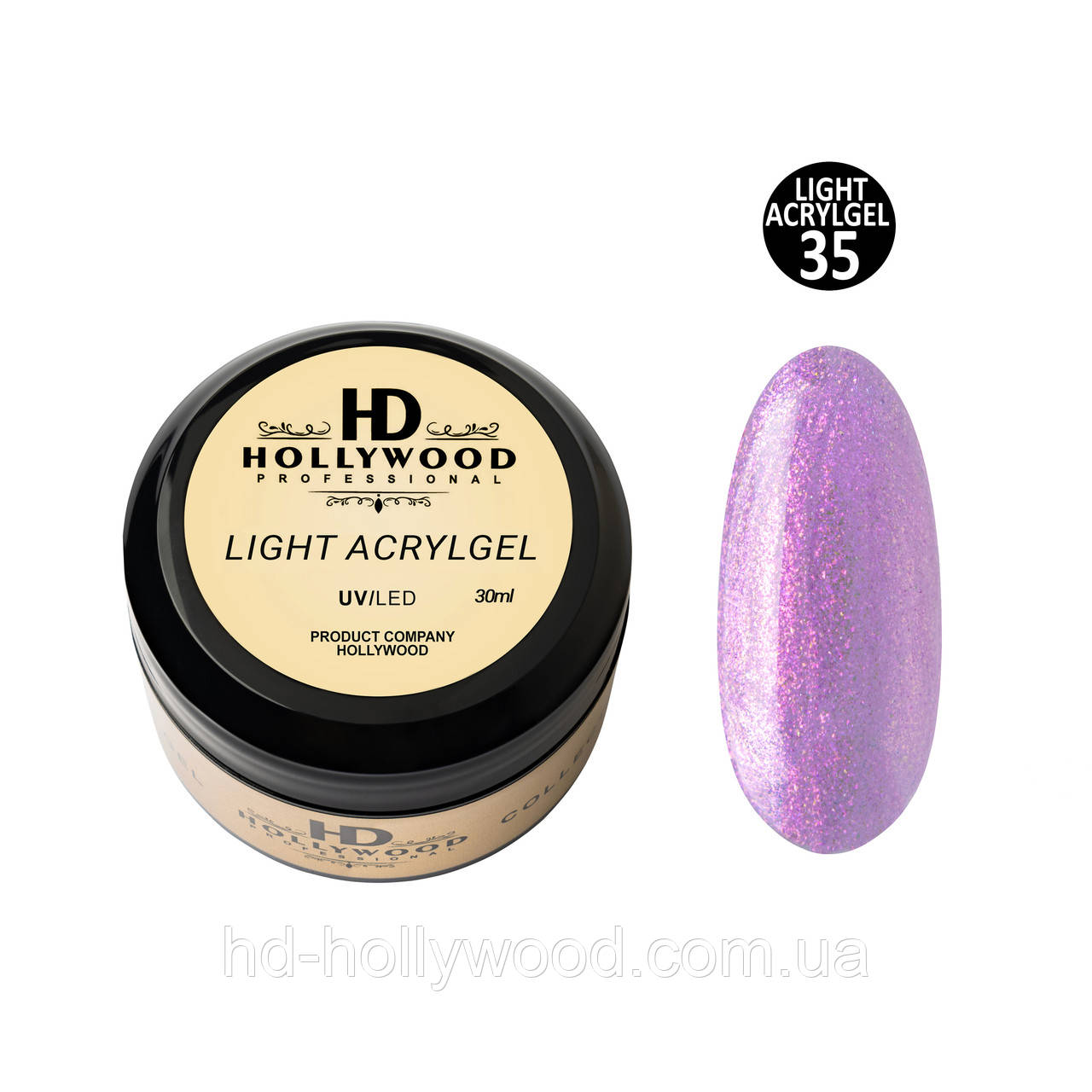 Рідкий акригель Light Acrygel 35 HD Hollywood, фото 1