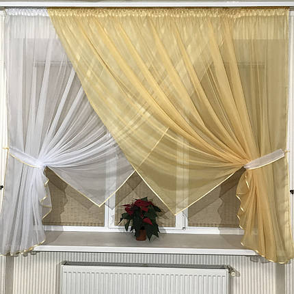 Кухонні фіранки №405 абрікос, фото 1