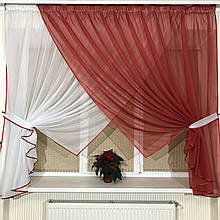 Кухонні фіранки №405 червона