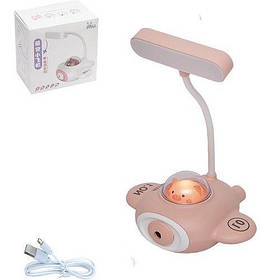 Настільна лампа з точилкою для олівця "Літак", рожева [tsi255100-TSI]