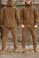 Чоловічий тактичний демісезонний костюм Softshell армійська бойова форма койот для військовослужбовців EKO