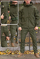 Штурмовий чоловічий костюм Softshell тактична демісезонна військова форма оливкова для військовослужбовців EKO