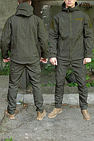 Військовий тактичний демісезонний костюм Softshell армійська бойова форма оливкова для військовослужбовців EKO