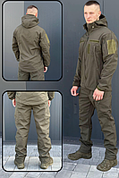 Армійський тактичний демісезонний костюм Softshell військова бойова форма оливкова для військовослужбовців EKO