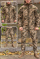 Бойовий чоловічий костюм Softshell армійська демісезонна військова форма піксель для військовослужбовців EKO