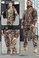 Військовий тактичний демісезонний костюм Softshell армійська бойова форма осінній піксель для військовослужбовців EKO