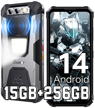 Смартфон Oukitel FOSSiBOT F106 PRO 8\256GB Black NFC 30W Fast Charge 12000mAh