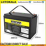 Аккумулятор Li-FePO 12.8V, 120Ah, 100А, 4000 циклов із вбудованим bms LP-12120 LiitoKala, фото 8