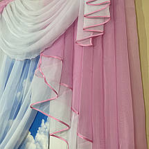Ламбрекен фіранка 2м Амалія рожевий, фото 3