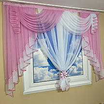 Ламбрекен фіранка 2м Амалія рожевий, фото 5