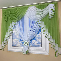 Ламбрекен фіранка 2м Амалія салатовий, фото 4