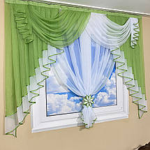 Ламбрекен фіранка 2м Амалія салатовий, фото 5