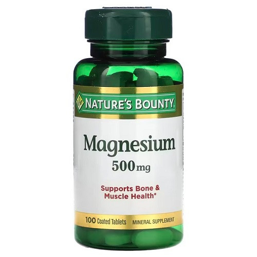 Вітаміни і мінерали Nature's Bounty Magnesium 500 mg (100 таблеток.), фото 1