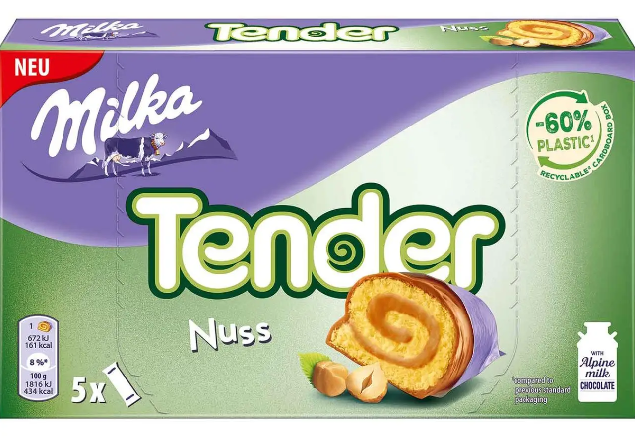 Бісквіт Milka Tender Nuss 5шт 185г