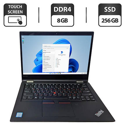 Ноутбук Lenovo ThinkPad X390 Yoga/ 13.3" (1920x1080) Сенсорний/ Core i5-8265U/ 8 GB RAM/ 256 GB SSD/ UHD, фото 1