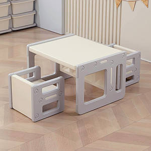 Стіл-трансформер і 2 стільці для дітей від 1 до 8 років Lumpurini Dafne Due. Дитячий столик із двома стільчиками