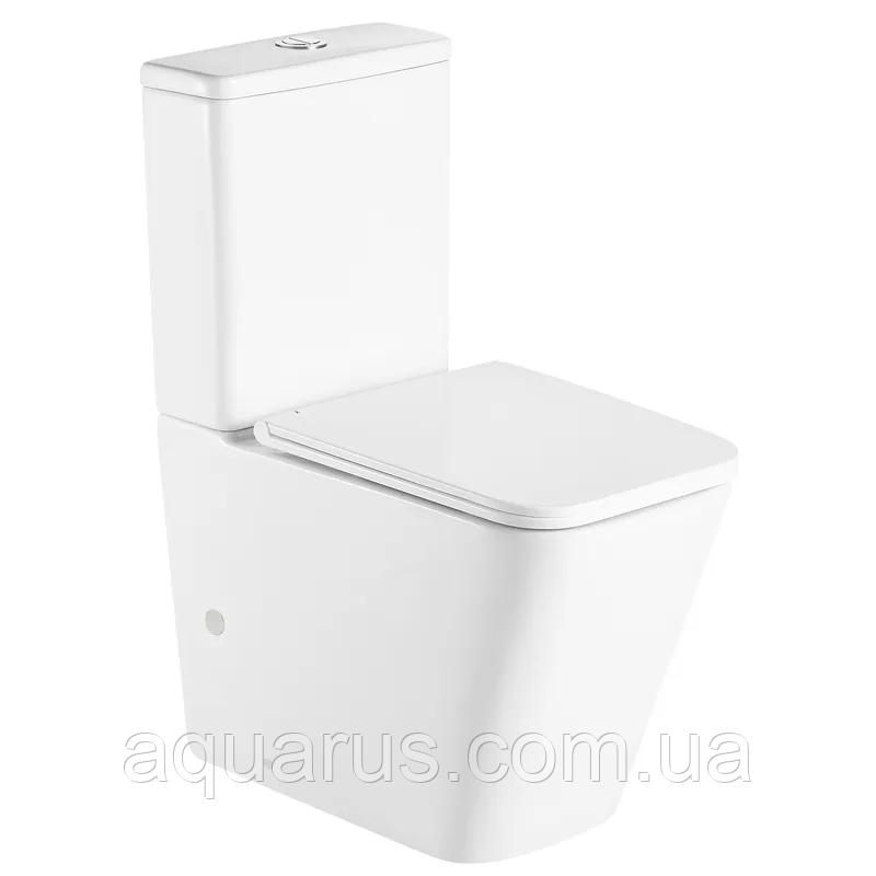 Унітаз-компакт Mixxus Premium Quadro-0401-R 610x365x825mm, система змиву RIMLESS (MP6457)