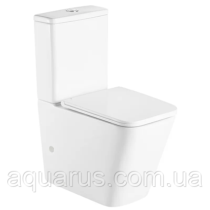 Унітаз-компакт Mixxus Premium Quadro-0401-R 610x365x825mm, система змиву RIMLESS (MP6457), фото 1