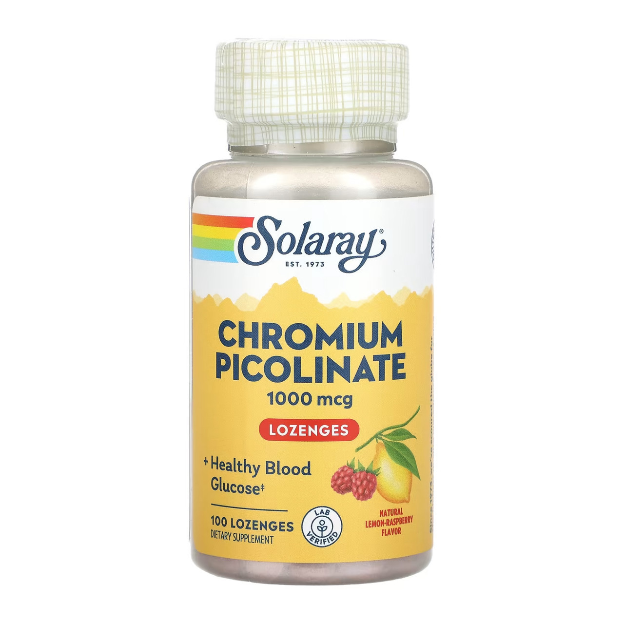 Chromium Picolinate 1000mcg - 100 lozenges Lemon-Raspberry, фото 1