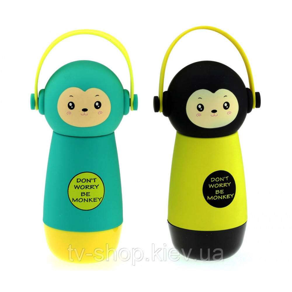 Термос Мавпа в навушниках 250 мл, фото 1