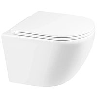 Унітаз підвісний Mixxus Premium Ellipse-0301-R 495×365×365 мм, білий, система змиву Rimless (MP6460)