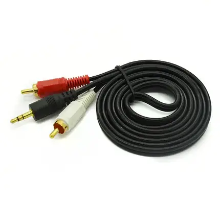 Аудіо-кабель 3.5 jack*2RCA 1.5 м, фото 1