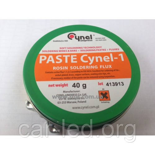 ПАСТА паяльна "Cynel - 1" (Флюс RMA, каніфоль), Польща (40г)