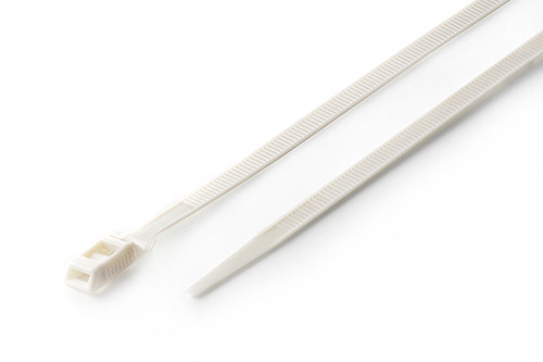 Хомут пластиковий кабельна стяжка з низьким профілем замка ширина 8 довжина 400мм перлина пачка 100шт APRO