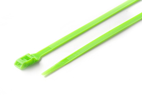 Хомут пластиковий кабельна стяжка з низьким профілем замка ширина 8 довжина 400мм салатовий пачка 100шт APRO
