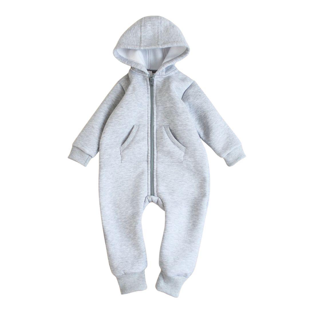 Дитячий теплий ромпер сірий, фото 1
