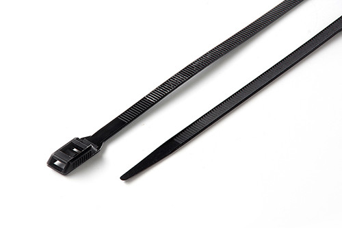 Хомут пластиковий кабельна стяжка з низьким профілем замка ширина 8 довжина 400мм чорний пачка 100шт APRO