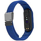 Ремінець Braided Nylon Strap для Xiaomi Mi Band 3 / 4 / 5 / 6 / 7 Ice Blue, фото 4