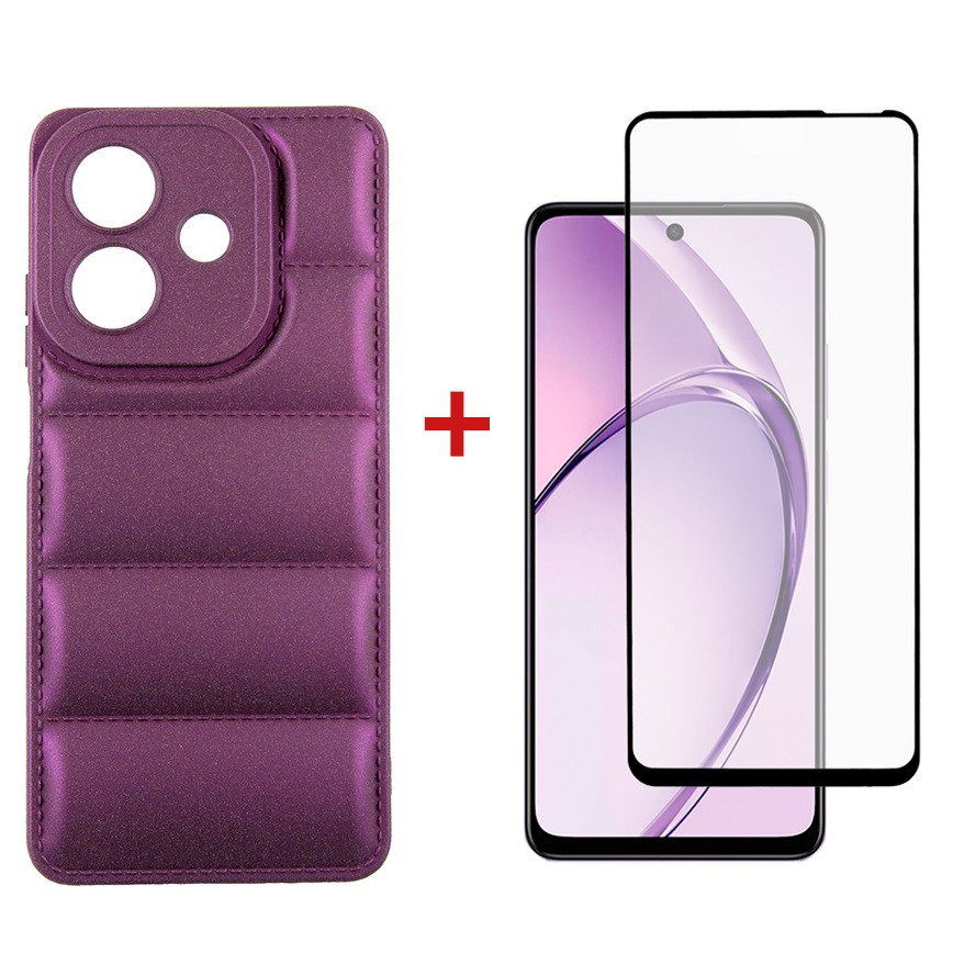 Чохол-накладка Dengos Soft для Oppo A3X Purple (DG-KM-125) + захисне скло, фото 1