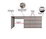Стіл комод Гермес 2 Алюміній 2000 мм, фото 3