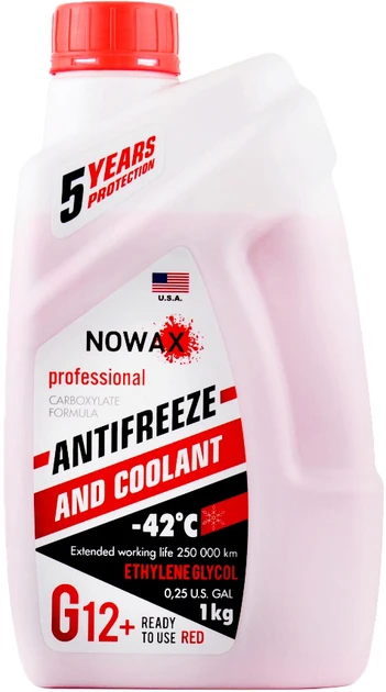Антифриз NOWAX RED(черв.)G12+(1кг)