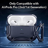 Протиударний чохол з карабіном ESR Cyber Armor Tough HaloLock для AirPods Pro 2 Navy (2023/2022/2019), фото 2
