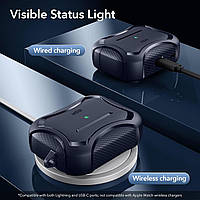 Протиударний чохол з карабіном ESR Cyber Armor Tough HaloLock для AirPods Pro 2 Navy (2023/2022/2019), фото 6