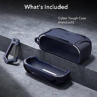 Протиударний чохол з карабіном ESR Cyber Armor Tough HaloLock для AirPods Pro 2 Navy (2023/2022/2019), фото 9