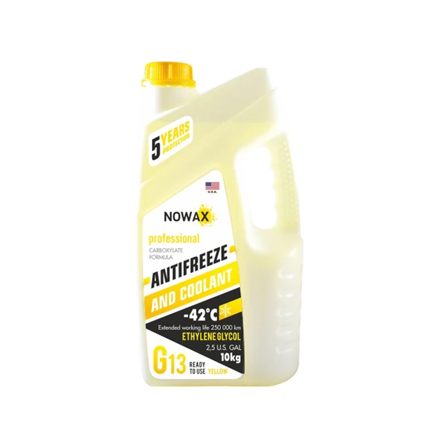 Антифриз NOWAX YELLOW(жовтий.)G13+(10кг)