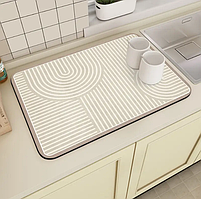 Поглинаючий та нековзний килимок для сушіння посуду 40*50 см, AND HA-94