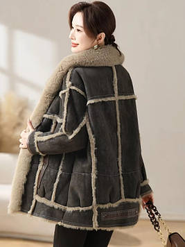 Дублянка жіноча з хутром норки