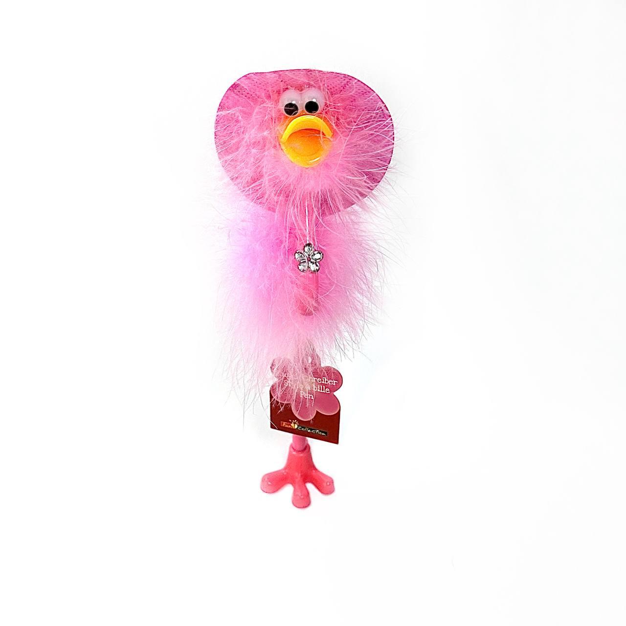 Ручка кулькова Brunnen пухнаста фігурка рожева